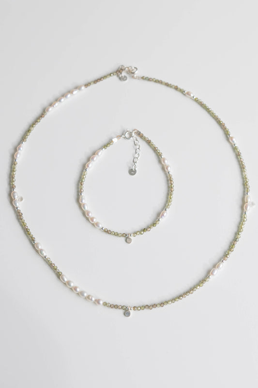 Heiress Set - Green - Sterling Silver