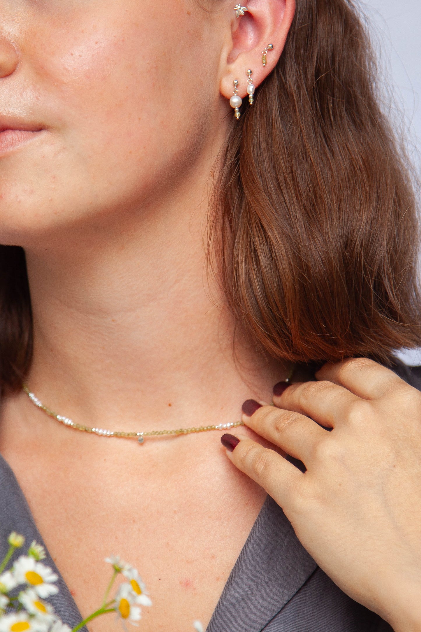 Sterling silver ear stack 0.4