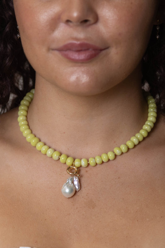 Serpentine Green Jade Necklace
