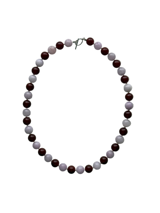 Lavender Kunzite x Carnelian Chunky Necklace