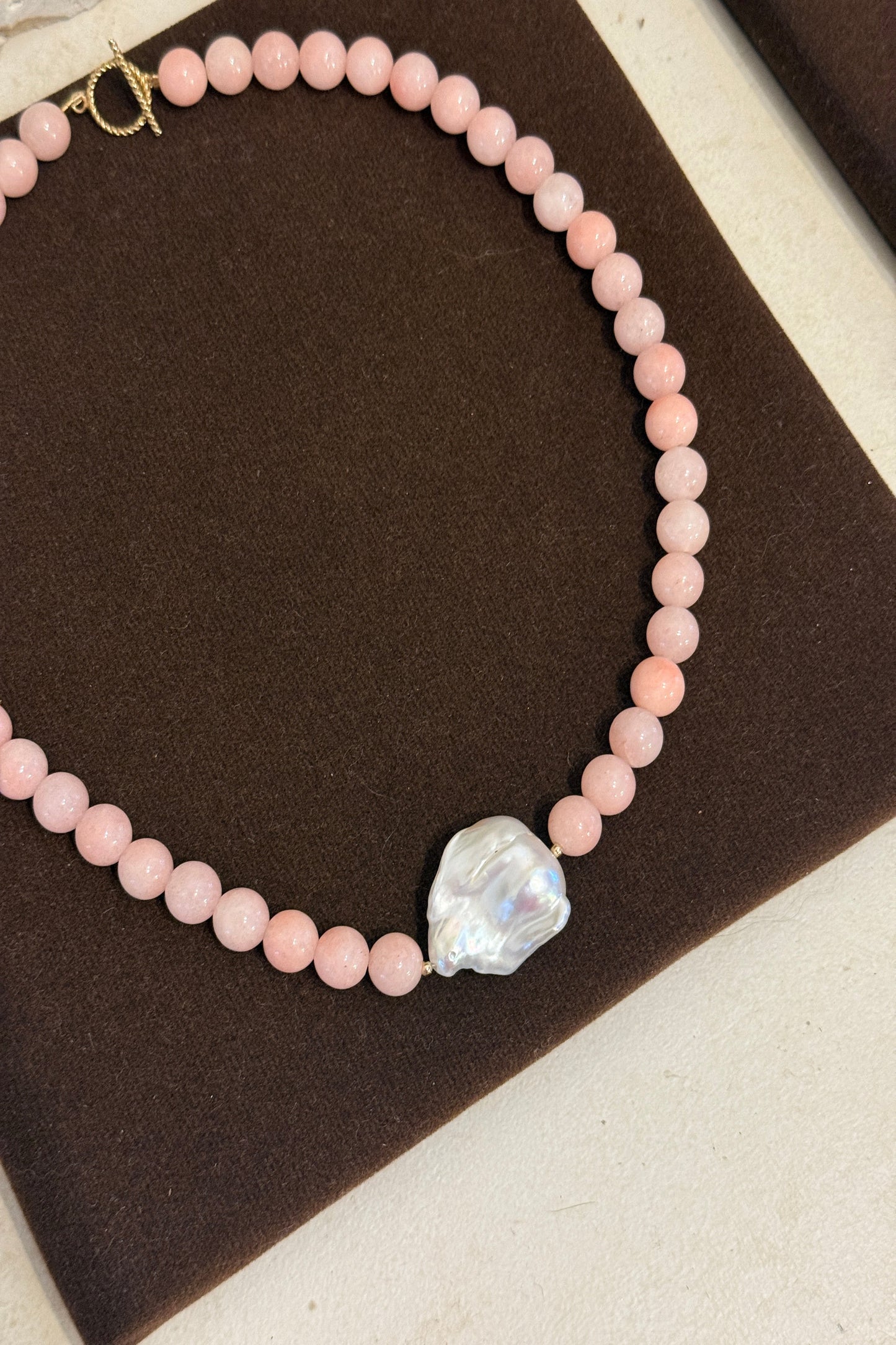 Nora Necklace - Pink Quartz