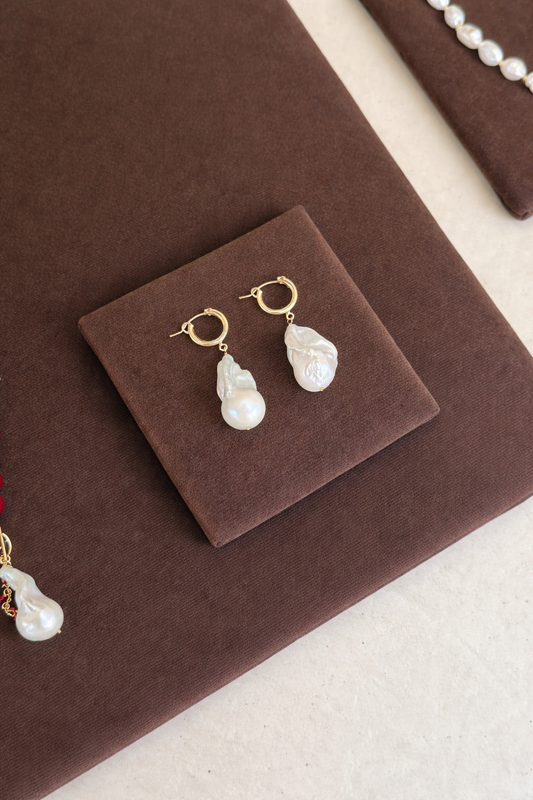 Baroque Pearl Hoop