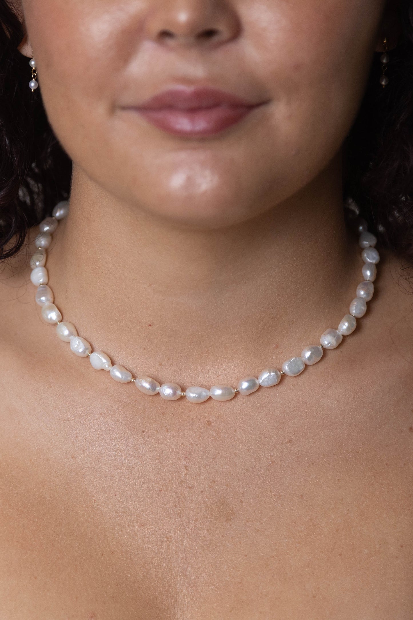 Solara freshwater pearl necklace and bracelet