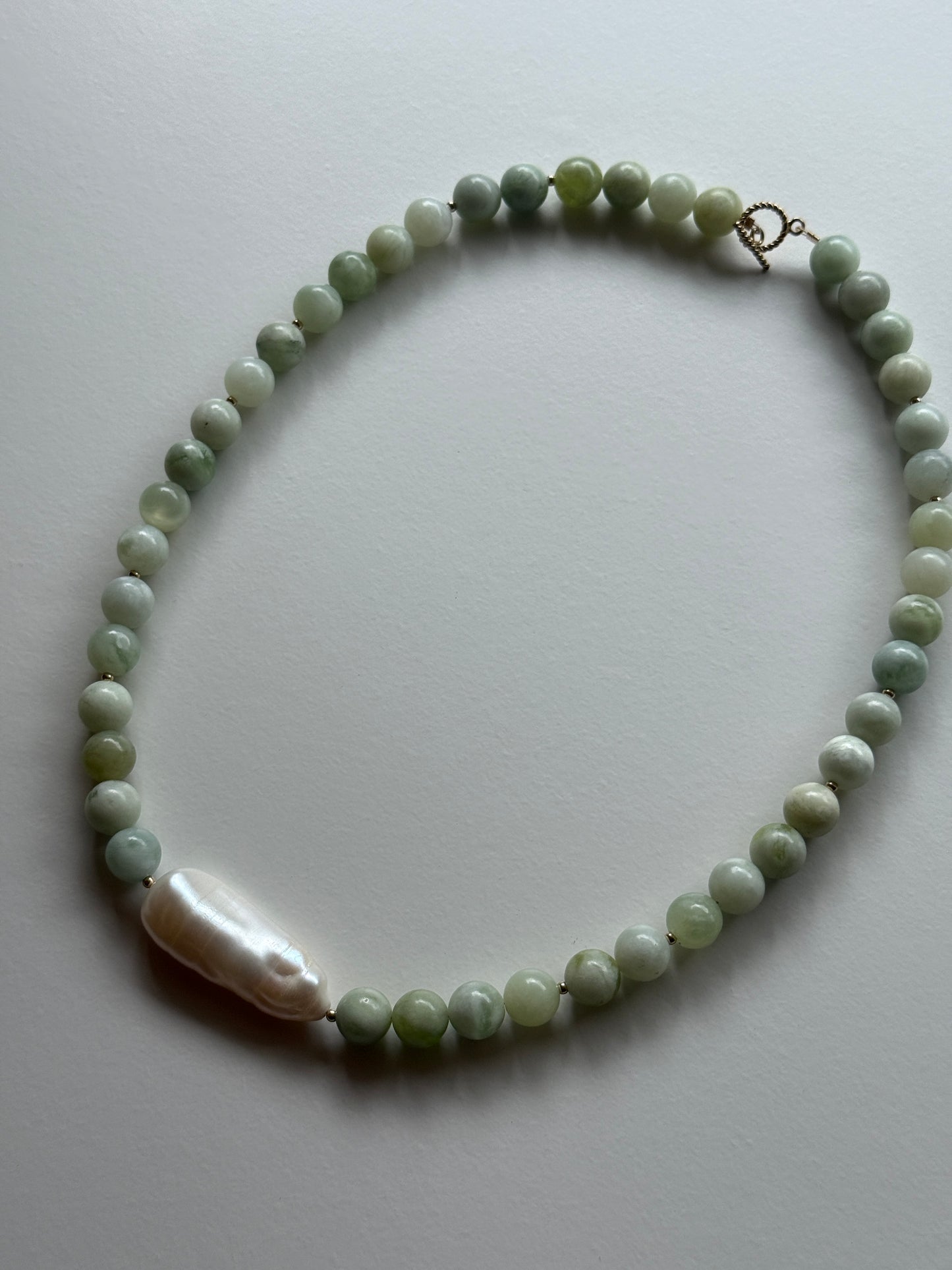 Aven Chunky Necklace - Green Jade