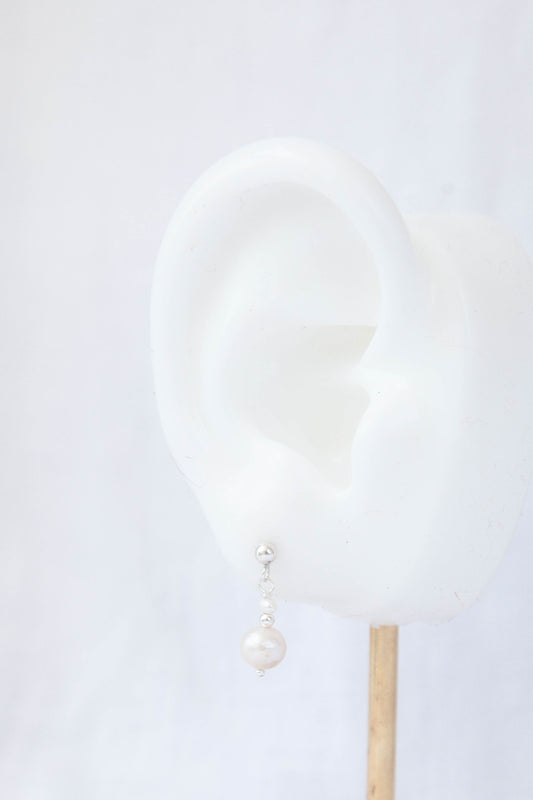 Ivy Freshwater Pearl Drop - Sterling Silver