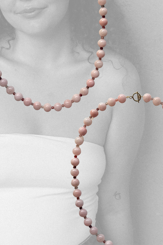 Sora Necklace - Pink Quartz